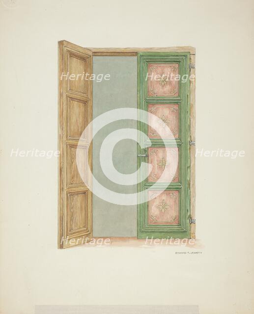 Doors, c. 1939. Creator: Edward Jewett.