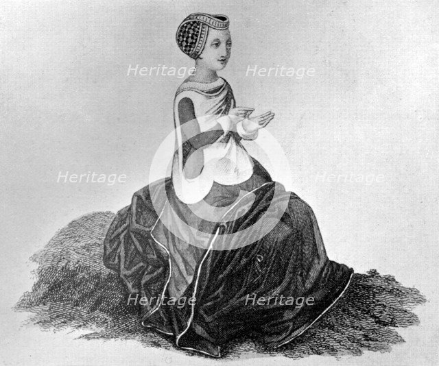 Lady's costume, 14th century, (1910). Artist: Unknown