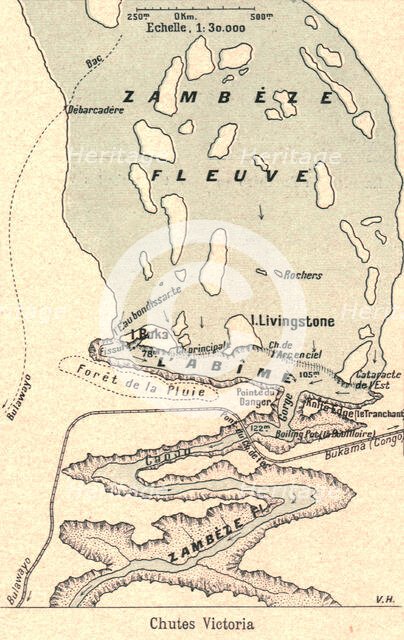 ''Chutes Victoria; Afrique Australe', 1914. Creator: Unknown.