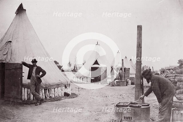 Camp of 153rd New York Infantry, ca. 1861. Creator: Unknown.