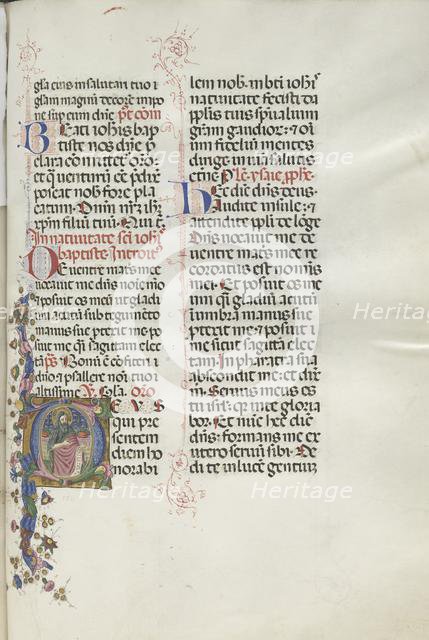 Missale: Fol. 287: Saint John the Baptist, 1469. Creator: Bartolommeo Caporali (Italian, c. 1420-1503).