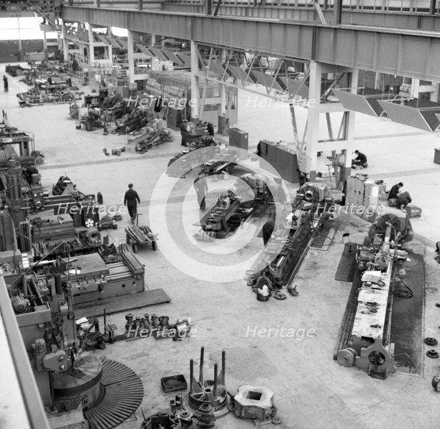 Lathe workshop area, Park Gate Iron & Steel Co, Rotherham, South Yorkshire, 1964 Artist: Michael Walters
