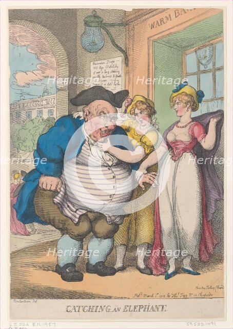 Catching an Elephant, March 1, 1812., March 1, 1812. Creator: Thomas Rowlandson.