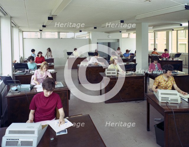Administration office at Huntsman House, Leeds, West Yorkshire, 1968. Artist: Michael Walters