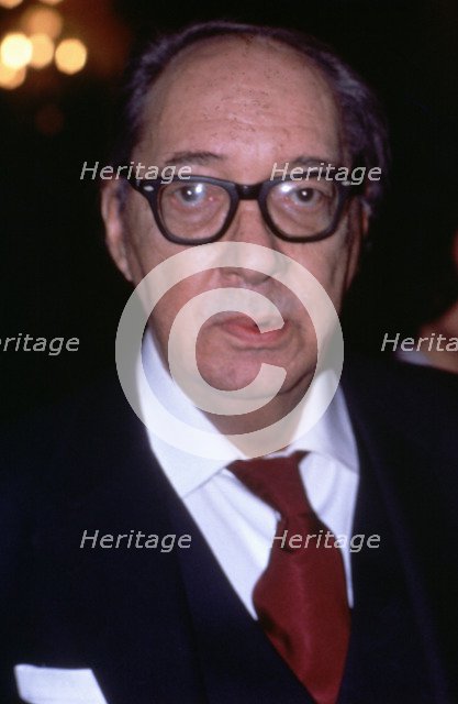 Juan Carlos Onetti (1909-1994), Uruguayan writer, photo 1982.