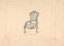 Design for Armchair, François Premier Style, 1835-1900. Creator: Robert William Hume.
