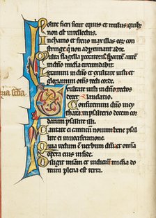 Decorated Initial E; Psalter, third quarter of 13th century. Creator: Unknown.