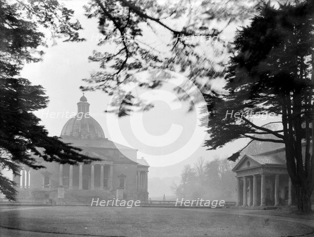 Mereworth Castle, Kent, viewed from the north west pavilion on a misty autumn morning, 1922. Artist: Nathaniel Lloyd