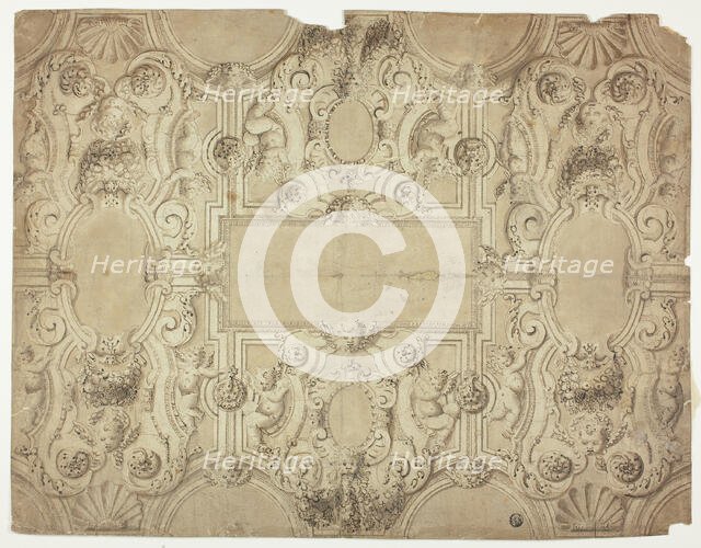 Design for a Ceiling Decoration, 17th century. Creator: Unknown.