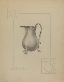 Pewter Creamer, c. 1936. Creator: Charles Cullen.