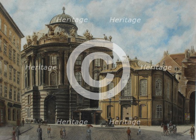 The old Burgtheater in Vienna, .