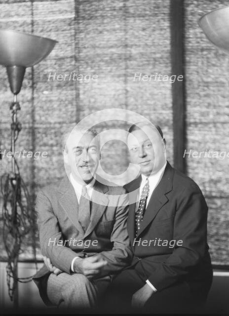 Jannings, Emil, Mr., and Mr. Mauritz Stiller, portrait photograph, 1927 Creator: Arnold Genthe.