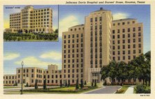 Jefferson Davis Hospital and nurses' home, Houston, Texas, USA, 1940. Artist: Unknown