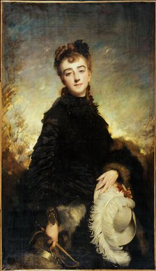 Portrait of a woman, 1876. Creator: Charles Chaplin.