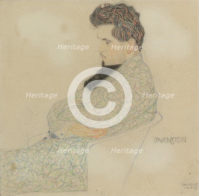 Portrait of the composer Arthur Löwenstein, 1909. Artist: Schiele, Egon (1890-1918)