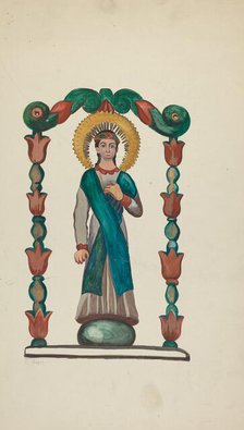 Bulto-Figure of Saint, 1935/1942. Creator: E. Boyd.