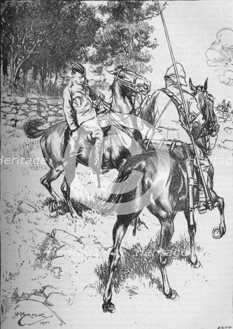 Death of General Symons at the Battle of Talana Hill, Second Boer War, 1899 (1906). Artist: Unknown.