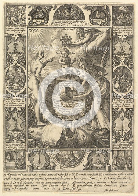 The Infant Christ, from Allegorical Scenes on the Life of Christ, from Christian and Profane A.... Creator: Hendrik Goltzius.