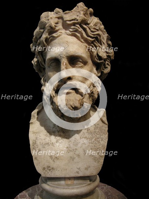 Asclepius, god of medicine and healing. (Roman copy of Greek statue by Phyromachos), 2th century BC. Artist: Art of Ancient Rome, Classical sculpture  