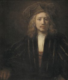 Young Man in a Pearl-trimmed Cap, 1650-1659. Creator: Rembrandt Harmensz van Rijn.