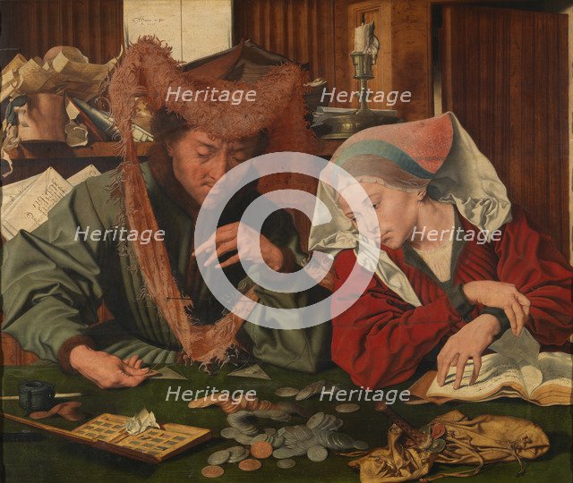 The Moneylender and his Wife, 1539. Artist: Reymerswaele, Marinus Claesz, van (ca. 1490-after 1567)