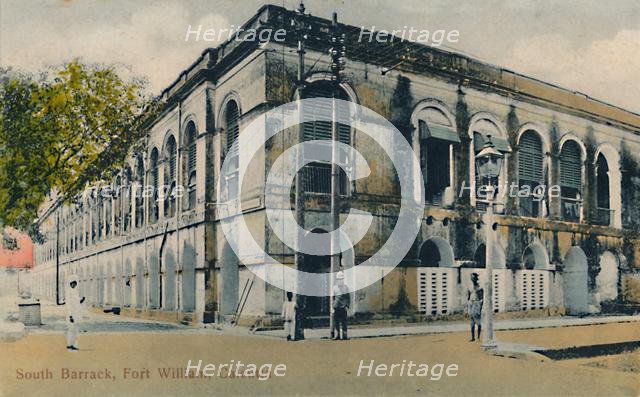 'South Barrack, Fort William, Calcutta', late 19th-early 20th century.  Creator: Unknown.