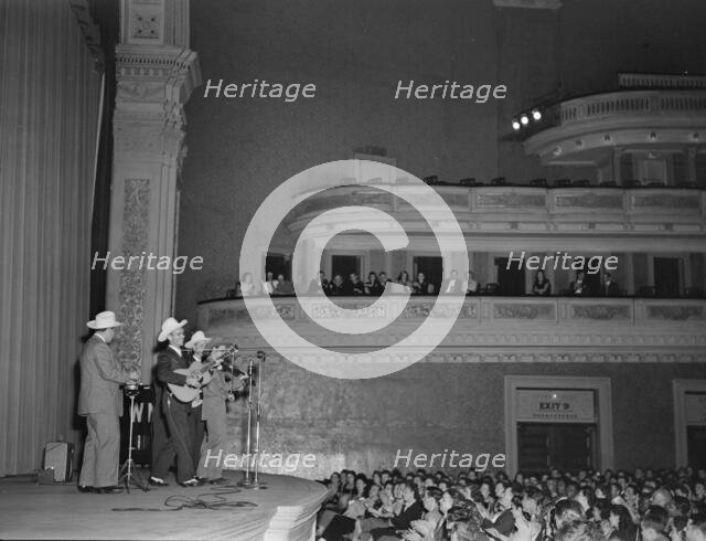 Portrait of Bob McCoy and Ernest Tubb, Carnegie Hall, New York, N.Y., Sept. 18-19, 1947. Creator: William Paul Gottlieb.