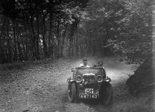 MG J2 competing in the B&HMC Brighton-Beer Trial, Fingle Bridge Hill, Devon, 1934. Artist: Bill Brunell.