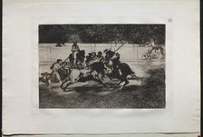 Bullfights: The Forceful Rendon Stabs a Bull with the Pique, From Which Pass he died..., 1876. Creator: Francisco de Goya (Spanish, 1746-1828).
