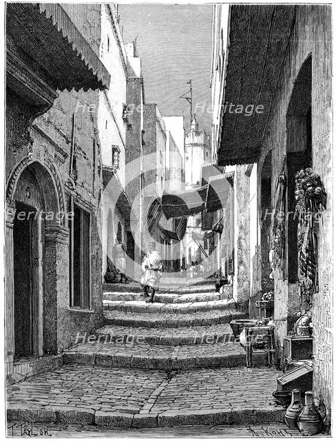 Old town, Algiers, c1890. Artist: Armand Kohl