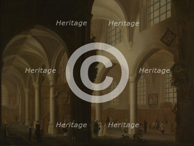 Interior of the Former Church of Saint George in Antwerp, 1768. Creator: Peter van Regemorter.
