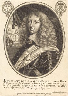 Louis XIV, King of France. Creator: Balthasar Moncornet.