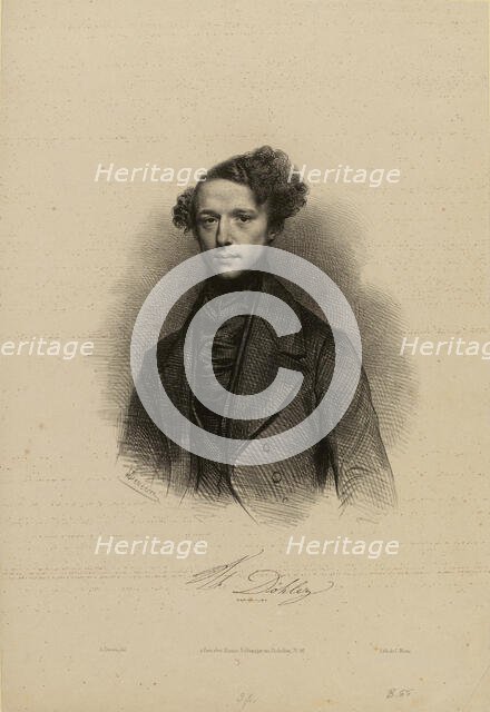 Portrait of the composer Theodor Döhler (1814-1856). Creator: Devéria, Achille (1800-1857).