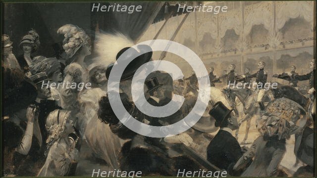 Une fête militaire de charité: le carrousel du Grand-Palais, 1910. Creator: Lelong, René (1871-1933).