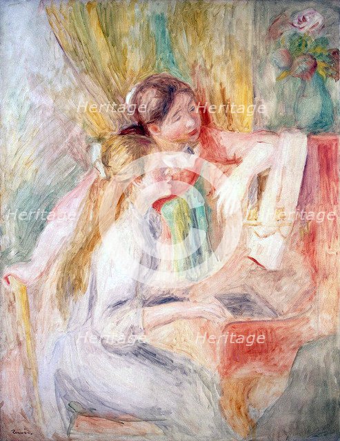 'Young Girls at the Piano', 1892.  Artist: Pierre-Auguste Renoir