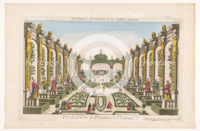 View of the garden of Axarienne castle in Saint Petersburg, 1700-1799. Creator: Anon.