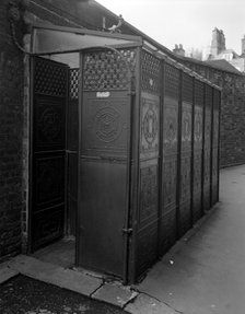 A cast iron public lavatory in Star Yard, Holborn, London, 1986. Artist: Paul Barkshire