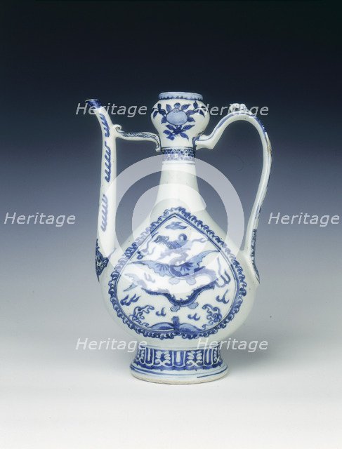 Ewer with flying sea-dragons, Ming dynasty, China, 1550-1575. Artist: Unknown