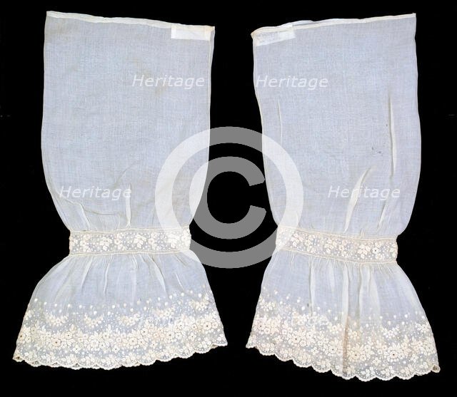 Undersleeves, American, ca. 1855. Creator: Unknown.
