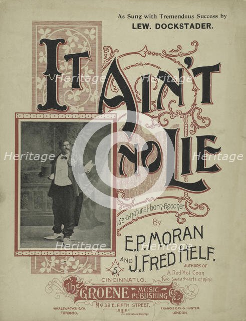 'It ain't no lie', 1898. Creator: Unknown.