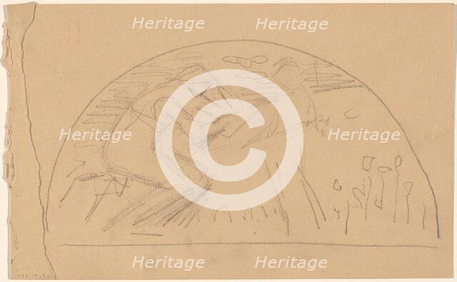 Study for a Lunette [recto], 1890/1897. Creator: Charles Sprague Pearce.