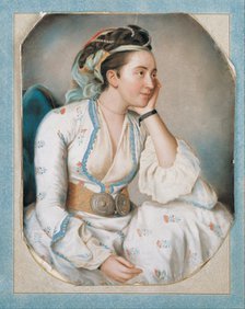 Woman in Turkish Dress, Mid of the 18th cen.. Artist: Liotard, Jean-Étienne (1702-1789)