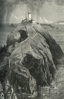 'South Stack Lighthouse, Holyhead', c1870.
