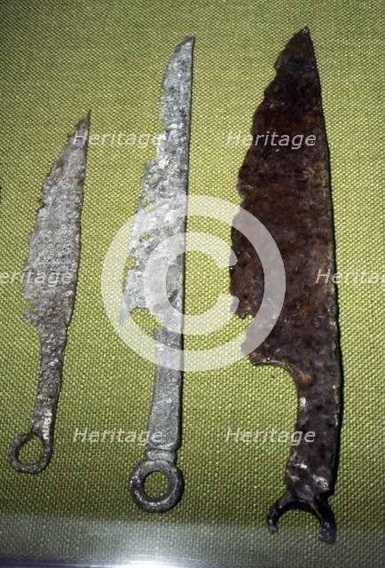 Celtic Iron Knives, Iron Age, Germany, 1st century BC. Artist: Unknown.