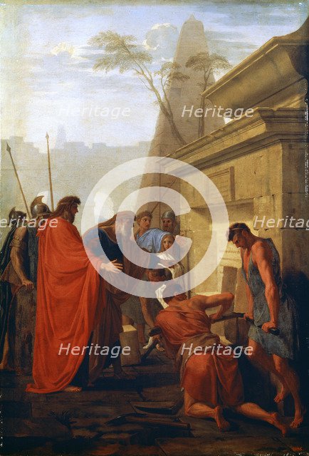 'Darius the Great Opening the Tomb of Nitocris', 17th century. Artist: Eustache Le Sueur