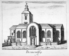View of the Church of St Mary Magdalen, Bermondsey, London, c1780.            Artist: James Peak