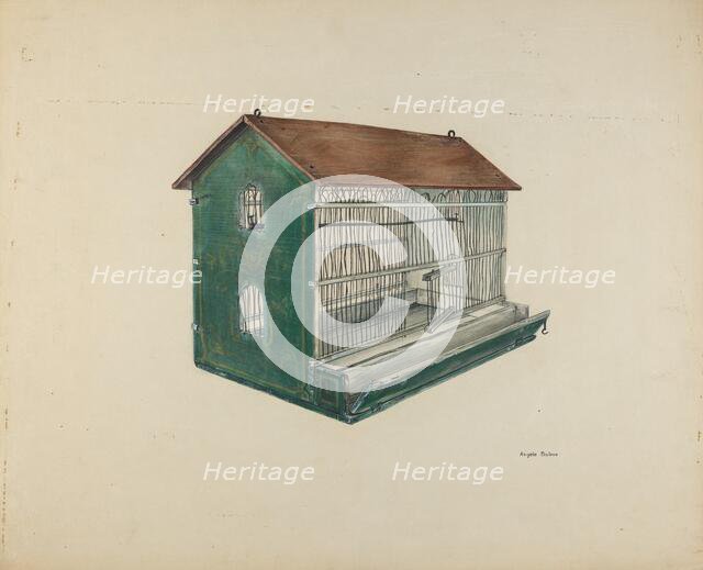 Zoar Bird Cage, c. 1939. Creator: Angelo Bulone.