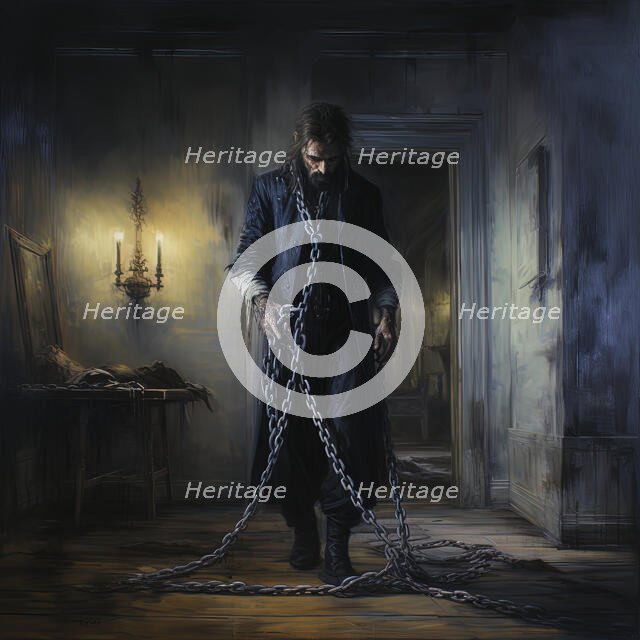 AI IMAGE - The Ghost of Jacob Marley, 2023. Creator: Heritage Images.