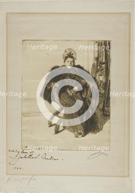 Isabella Gardener, 1894. Creator: Anders Leonard Zorn.