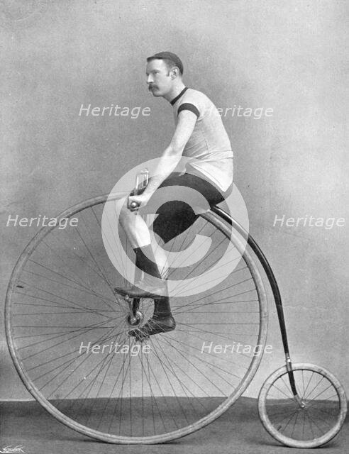 Portrait of the cyclist JH Adams Rowley, 1896. Creator: RW Thomas.